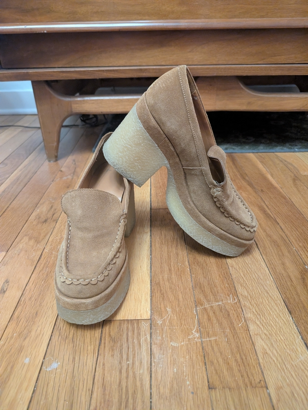 Marc Fisher Suede Platform Loafers